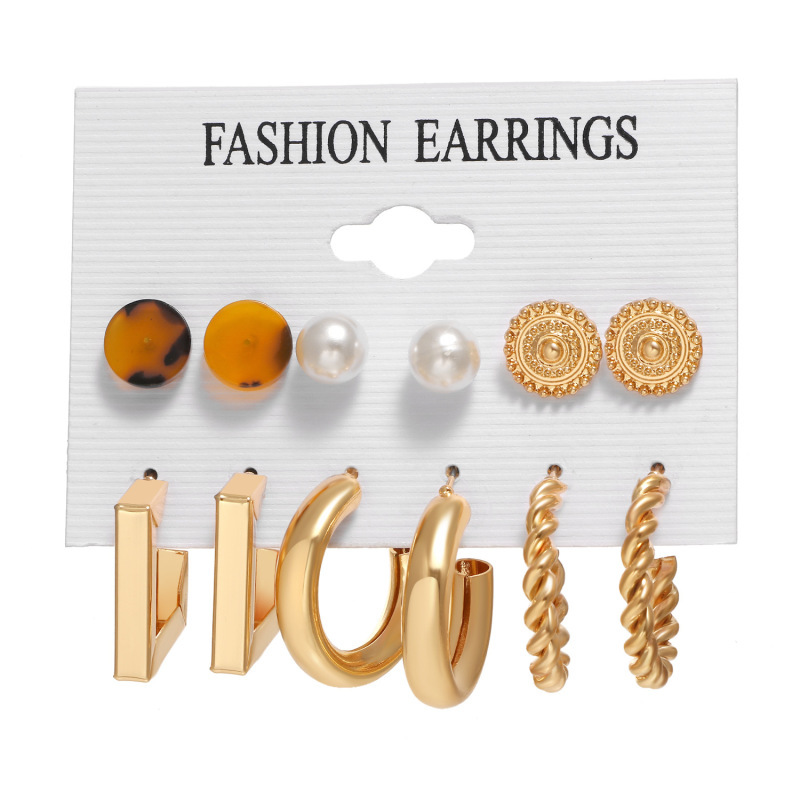 Brass Stars Earring Stud With Zircon - Gold Stars Earring