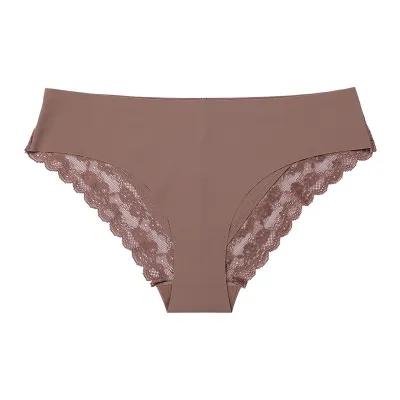 Women Leopard Sexy Lace Patchwork Low Waist Breathable Soft Panty