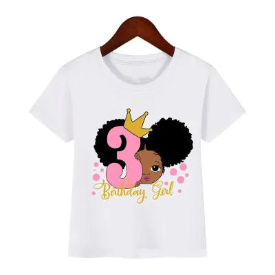 Kids Casual Round Neck Short Sleeve Cartoon Doll Pattern Milk Fiber Loose T-shirt