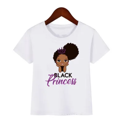 Kids Casual Round Neck Short Sleeve Cartoon Doll Pattern Milk Fiber Loose T-shirt