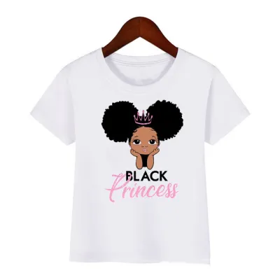 Kids Casual Round Neck Short Sleeve Cartoon Doll Pattern Milk Fiber Loose T-shirt