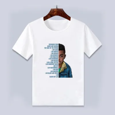 Kids Casual Round Neck Short Sleeve Cartoon Doll Pattern Milk Fiber Loose T-shirt