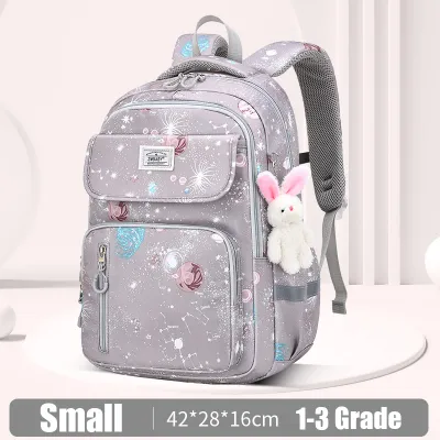 Kids Cute Cartoon Space All Over Print Casual Backpack Schoolbag Nylon Unisex Primary School