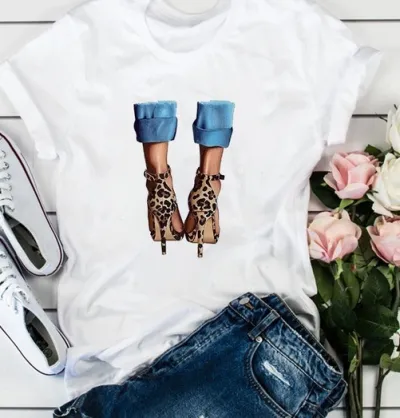 Women Casual Floral Graphic Printed Short Sleeve Loose T-Shirt