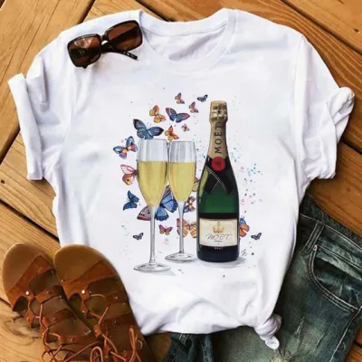 Women Casual Graphic Printed Short Sleeve Loose T-Shirt