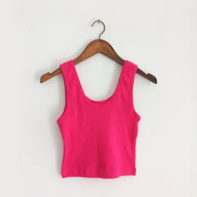 Women Edgy High-Waisted Solid Color Backless Crop Tank Top