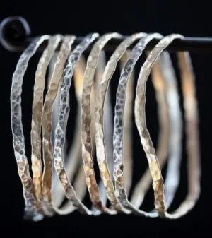Wholesale Women Geometric Gold Silver Embossed Bracelet Jewelry Set Of 6