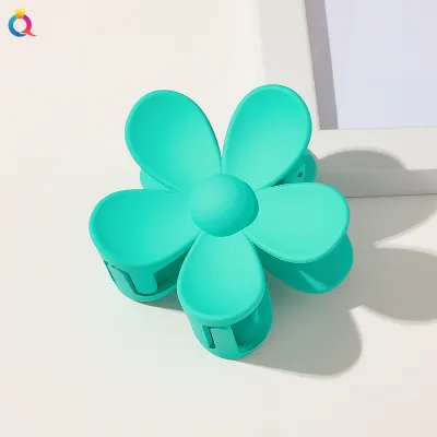 Women Fashion Candy Color Flower Shape Hair Claw Clip