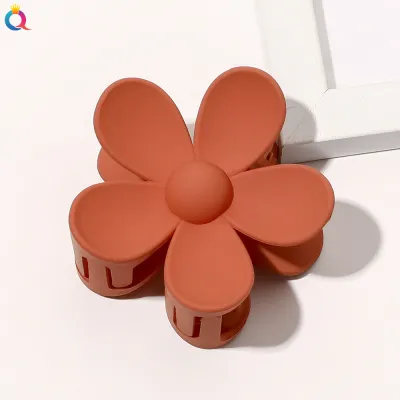 Women Fashion Candy Color Flower Shape Hair Claw Clip