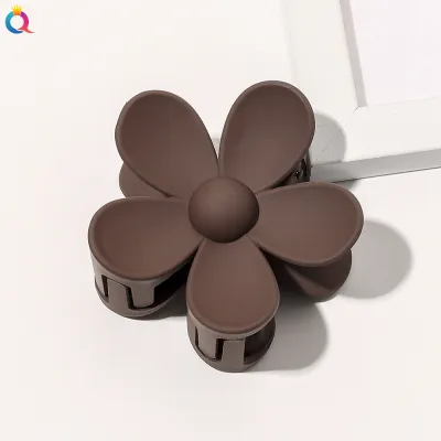 Women Fashion Candy Color Flower Shape Hair Claw Clip