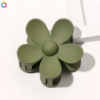 Women Fashion Candy Color Flower Shape Hair Claw Clip
