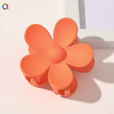 Women Fashion Candy Color Flower Shape Hair Claw Clip