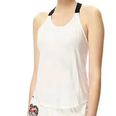 Women's Hollow Round Neck Sleeveless Yoga Sports Fitness Running Top T-Shirt Vest Casual Style