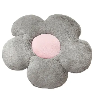 45cm Fluffy Long Plush Flower Cushion Soft Winter Warm Sunflower-Shaped Pillow