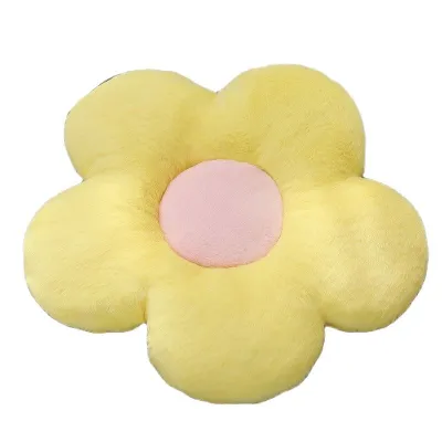 45cm Fluffy Long Plush Flower Cushion Soft Winter Warm Sunflower-Shaped Pillow