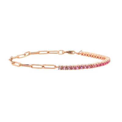 Women Fashion Simple Geometric Exotic Copper Micro-Set Zircon Single Row Thick Chain Bracelet