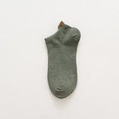 Unisex Spring And Summer Shallow Mouth Low Socks Sweat-Absorbing Cotton Thin Socks