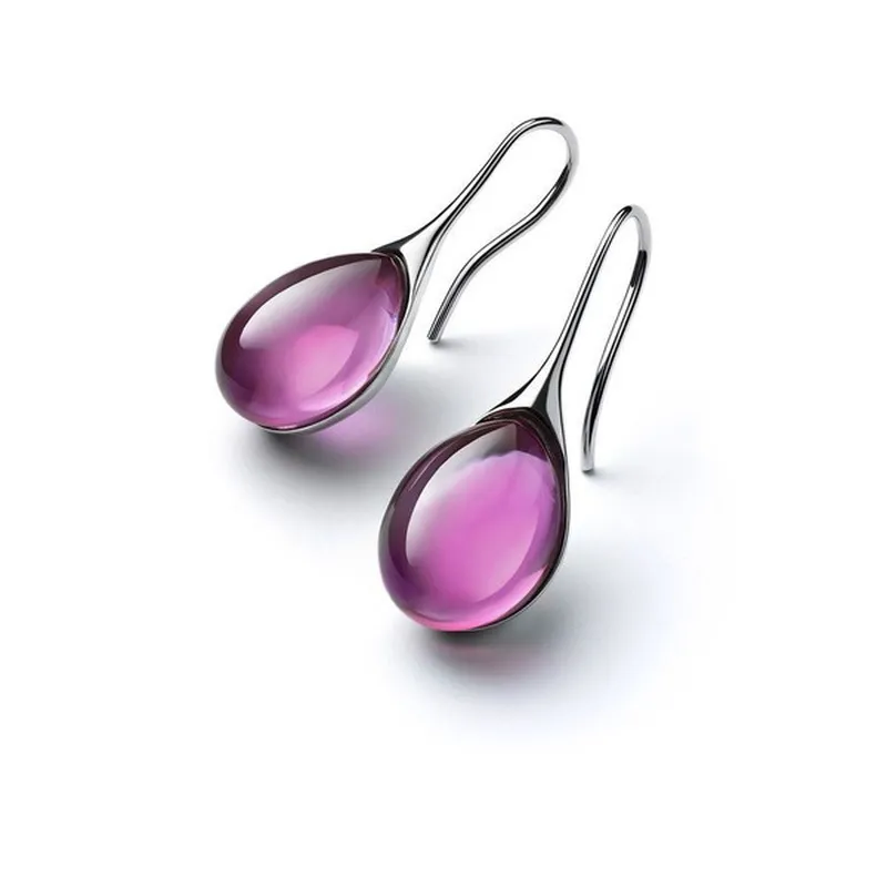 Women Exquisite Teardrop Shaped Alloy Drop Earrings