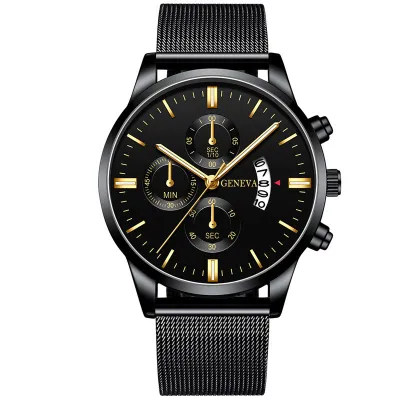 Men Fashion Business Round Dial Quartz Watch