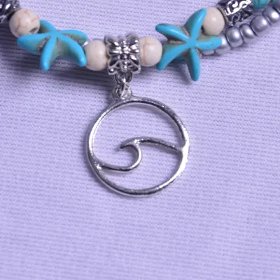 Women Fashion Turtle Pendant Shell Starfish Beach Couple Suit Anklets