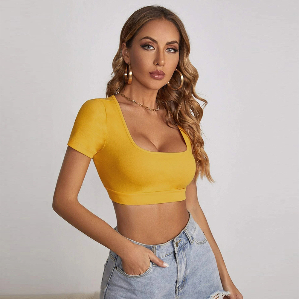 Wholesale Women Edgy Basic Summer Square Neck Street Short