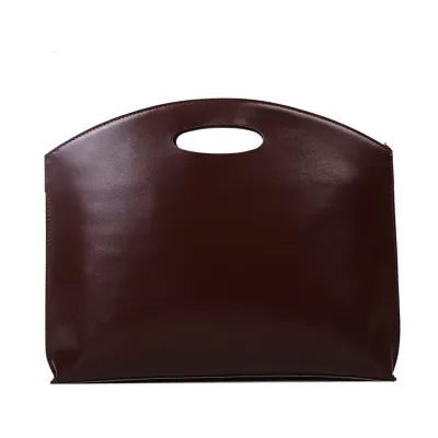 Women Fashion Basic Solid Color Large Capacity Handle Briefcase Bags HandBags
