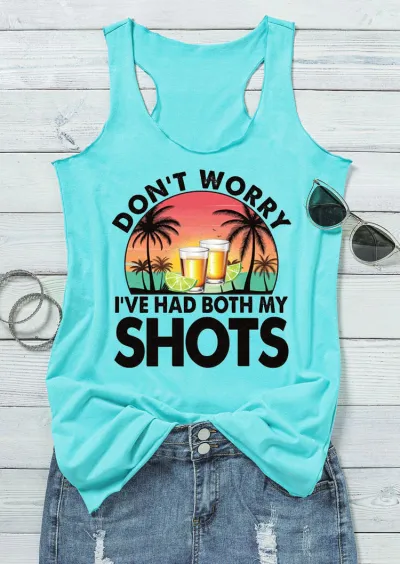 Women Moon Printed Casual Tank Top