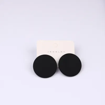 Women's Simple Geometric Solid Color Acrylic Round Stud Earrings