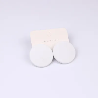Women's Simple Geometric Solid Color Acrylic Round Stud Earrings