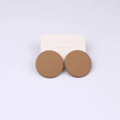 Women's Simple Geometric Solid Color Acrylic Round Stud Earrings