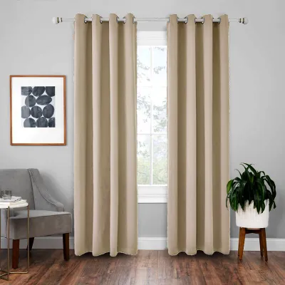 Modern Minimalist High Precision Insulation Solid Color Polyester Curtains