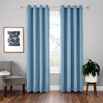 Modern Minimalist High Precision Insulation Solid Color Polyester Curtains