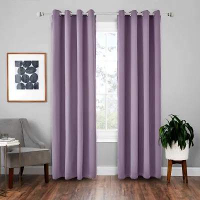 Modern Minimalist High Precision Insulation Solid Color Polyester Curtains