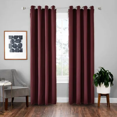 Modern Minimalist High Precision Insulation Solid Color Polyester Curtains