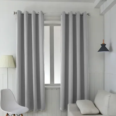 Modern Minimalist High Precision Insulation Solid Color Polyester Curtains