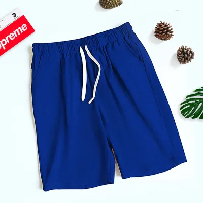 Men Casual Sports Breathable Quick-Drying Elastic Waist Tie Mid-Length Loose Shorts for Plus Size