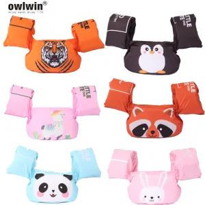 Kids Cute Cartoon Arm Sleeve Swimsuit Foam Safe Swimming Training Float Life Vest