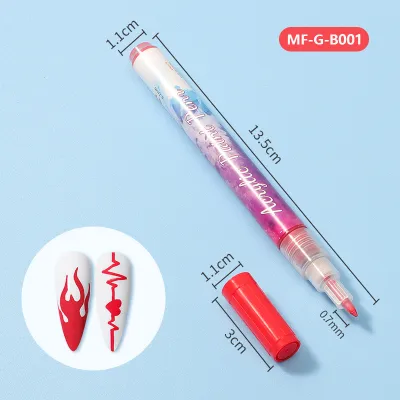 Women Fashion DIY Nail Art Pen Line Drawing Nail Polish Glue Pen