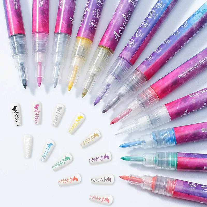 Women Fashion DIY Nail Art Pen Line Drawing Nail Polish Glue Pen