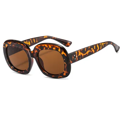 Women's Fashion Vintage Oval Frame UV Protection Sunglasses