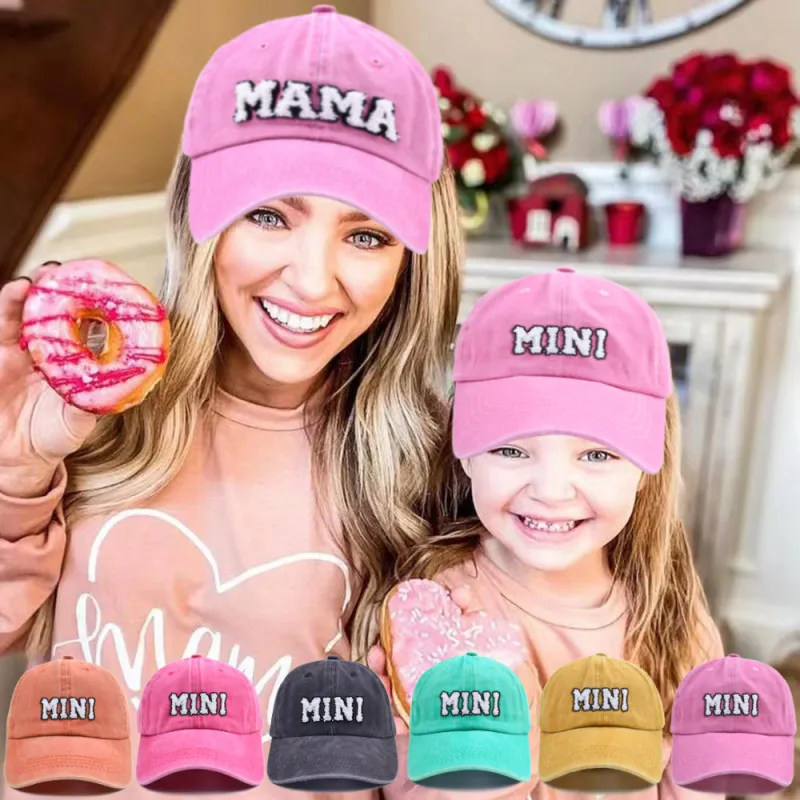 Children Mother Parent-Child Fashion Mini Alphabet Baseball Cap Cotton Dome Hat
