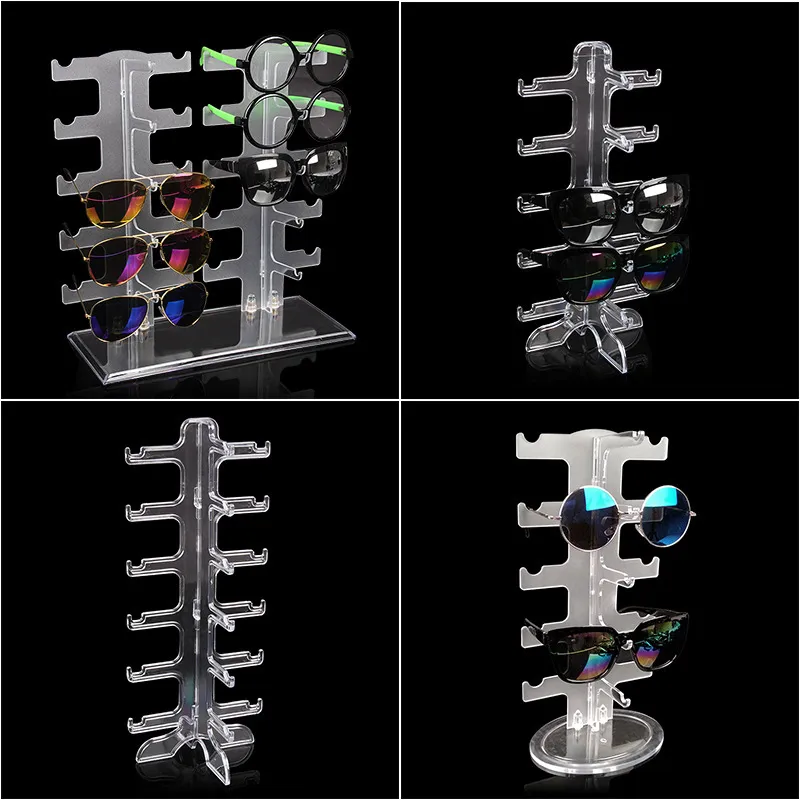 Simple Transparent Sunglasses Plastic Display Stand