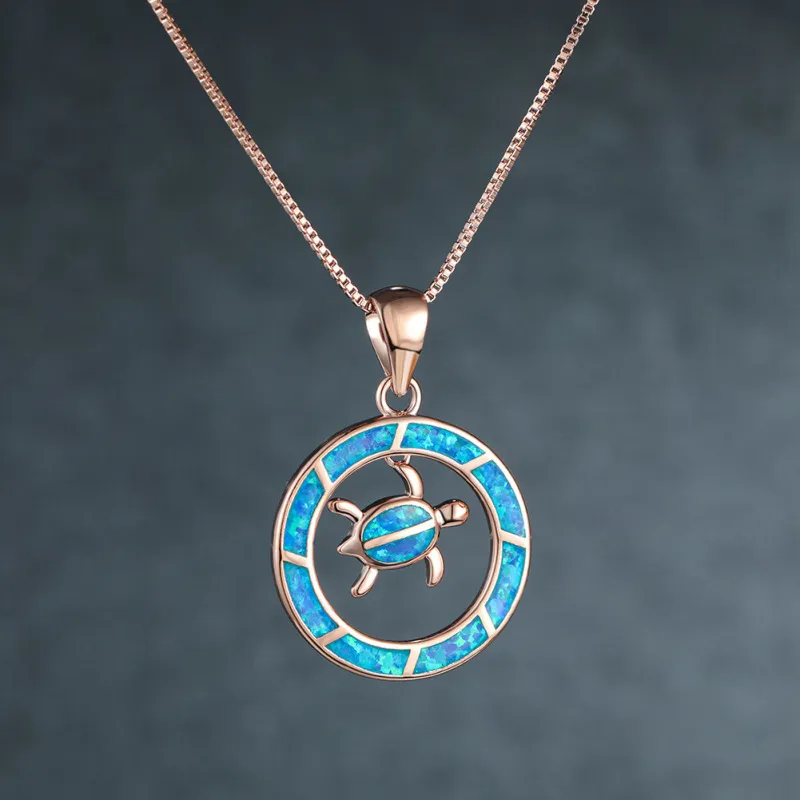 Women's Cute Turtle Shaped Pendant Necklace Alloy Box Chain