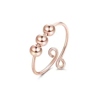Three-Bead Rose Gold