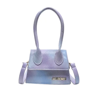 Women Fashion Mini Tie Dye Flap PU Handle Crossbody Bag