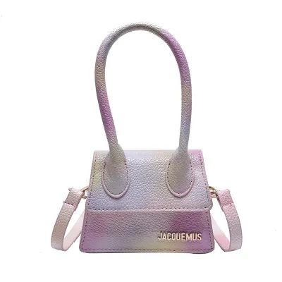 Women Fashion Mini Tie Dye Flap PU Handle Crossbody Bag
