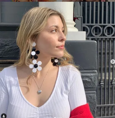 Women's Fashion Double Layer Five Petal Flower Earrings