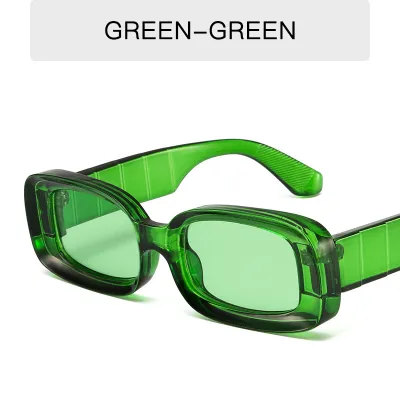 Women's Retro Small Frame Square Sunglasses Candy Color Wide Leg