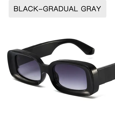 Women's Retro Small Frame Square Sunglasses Candy Color Wide Leg