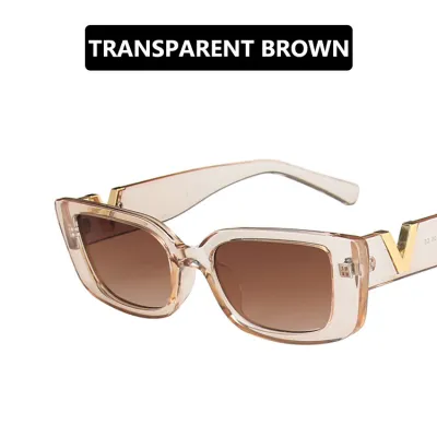 Women Vintage Exquisite Square Small Frame V-Shaped Sunglasses